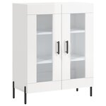 vidaXL Buffet Blanc brillant 69 5x34x90 cm Bois d'ingénierie