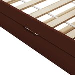 vidaXL Cadre de lit extensible Marron foncé Bois de pin 90x200 cm