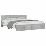 vidaXL Cadre de lit sans matelas gris béton 160x200 cm