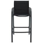 vidaXL Chaises de bar de jardin lot de 2 Noir Textilène