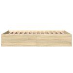 vidaXL Cadre de lit sans matelas chêne sonoma 120x190 cm