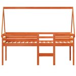 vidaXL Lit haut sans matelas cire marron 80x200 cm bois de pin massif