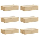 vidaXL Boîte de rangement 6 Pièces Crème 70 x 40 x 18 cm Tissu intissé