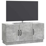 vidaXL Meuble TV Gris béton 99 x 34 5 x 47 cm Bois d'ingénierie