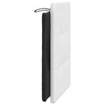 vidaXL Coussin de tête de lit noir et blanc 90 cm similicuir