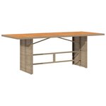 vidaXL Ensemble à manger de jardin et coussins 9 Pièces beige Poly rotin