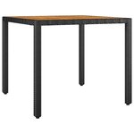 Ensemble de Salle à Manger de Jardin 3 Pièces Poly Rattan Noir vidaXL
