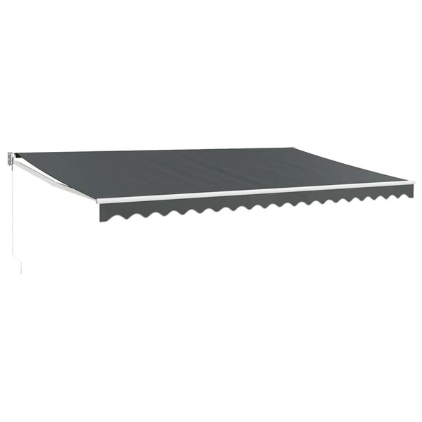 vidaXL Auvent rétractable anthracite 5x3 m tissu et aluminium