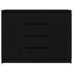 vidaXL Buffet avec tiroirs chêne noir 100 5x35x76 cm bois d'ingénierie