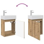 vidaXL Meuble de salle de bain avec robinet Chêne artisanal