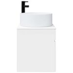 vidaXL Meuble de lavabo mural Blanc brillant 49 x 44 5 x 65 5 cm