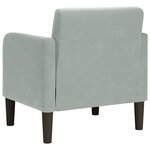 vidaXL Fauteuil avec accoudoirs gris clair 54 cm velours
