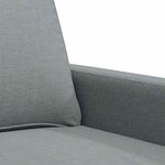 vidaXL Canapé à 2 places Gris clair 140 cm Tissu