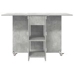 vidaXL Table à dîner 115 x 70 x 75 cm Bois d'ingénierie Gris béton