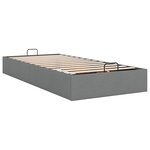 vidaXL Cadre de lit ottoman sans matelas gris foncé 100x200 cm tissu
