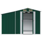 vidaXL Abri de jardin vert 277x192 5x179 cm acier galvanisé