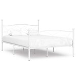 vidaXL Cadre de lit sans matelas avec sommier à lattes métal 160x200cm