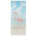 vidaXL Rideau de porte anti-insectes multicolore 200 x 90 cm Bambou