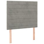 vidaXL Sommier à lattes de lit et matelas Gris clair 90x200 cm Velours