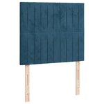 vidaXL Sommier à lattes de lit avec matelas LED bleu foncé 120x190 cm