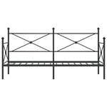vidaXL Lit de repos sans matelas noir 80x200 cm acier