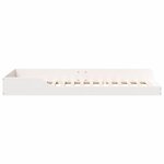 vidaXL Cadre de lit surélevé Blanc 80 x 210 cm Bois massif en pin