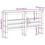 vidaXL Tête de lit avec étagères blanc 135 cm bois massif de pin