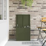vidaXL Boîte de Rangement Extérieure Vert olive 55 x 50.5 x 50 cm