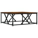 vidaXL Table basse chêne fumé 70x70x30 cm bois d'ingénierie