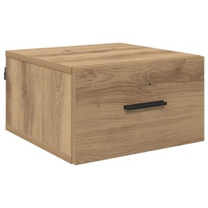 vidaXL Cabinet de chevet avec tiroir chêne artisanal 35 x 35 x 20 cm