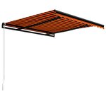 vidaXL Auvent manuel rétractable 350x250 cm Orange et marron