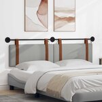 vidaXL Tête de lit suspendue Avec lumière LED Gris nuage PU antique