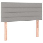 vidaXL Sommier à lattes de lit matelas LED Gris clair 120x200 cm Tissu