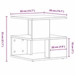 vidaXL Table d'appoint chêne artisanal 40 x 40 x 40 cm