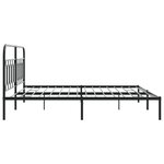vidaXL Cadre de lit métal sans matelas avec tête de lit noir 200x200cm