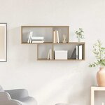 vidaXL Étagère Murale avec étagère chêne artisanal 100 x 20 x 53 cm
