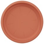 vidaXL Plateau à fleurs rond 6 Pièces Rouge brique Ø 19 x 2 cm Plastique