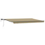 vidaXL Store Rétractable Manuel avec LED Vert et Jaune 500x300 cm