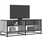 vidaXL Meuble TV sonoma gris 120 5x40x46 cm bois d'ingénierie et métal