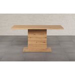 Table à manger FOLLOW 6 personnes - Mélamine chêne artisan - 160 x 80 x 76 cm