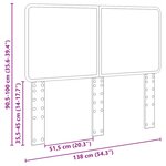 vidaXL Tête de lit Chêne fumé 135 cm Bois d'ingénierie