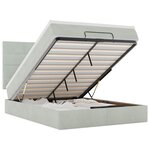 vidaXL Cadre de lit ottoman et matelas gris clair 140x190 velours