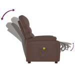 vidaXL Fauteuil de massage Marron Similicuir