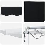 Stores Rétractables Automatiques vidaXL avec LED Noir 500x300 cm