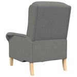 vidaXL fauteuil Gris foncé 76 x 94 x 102 cm Microfibre