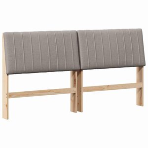 vidaXL Tête de lit capitonnée Taupe 200 cm Pin massif
