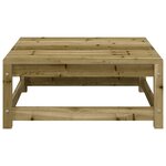 vidaXL Canapé de jardin sans accoudoirs avec coussins et repose-pieds