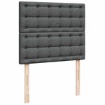 vidaXL Cadre de lit ottoman avec matelas gris foncé 120x200cm tissu