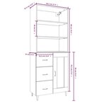 vidaXL Buffet haut Gris béton Bois d'ingénierie