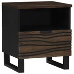 vidaXL Cabinet de chevet Noyer 40 x 33 x 46 cm bois de manguier massif